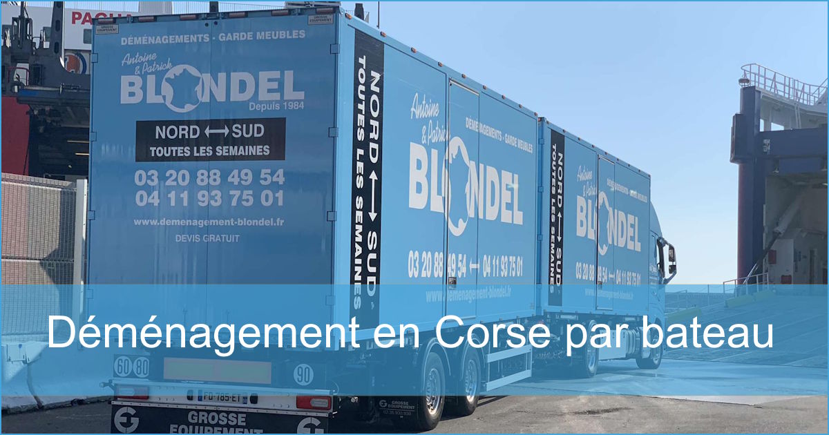 Déménagement en Corse par bateau
