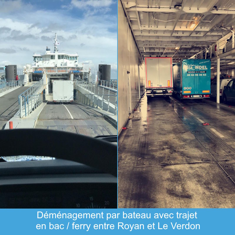 Déménagement par bateau ferry bac
