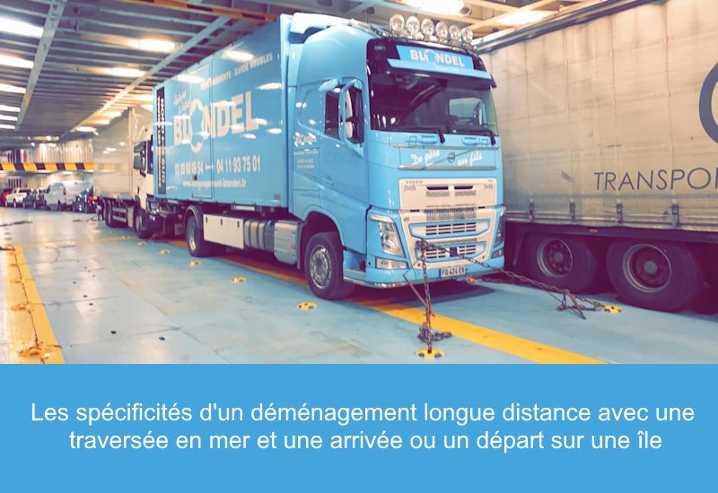 Déménager en Corse trajet en mer