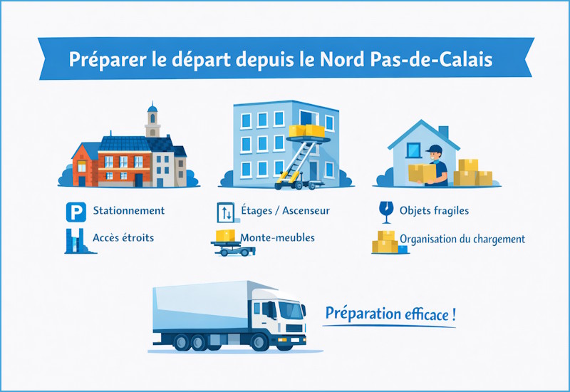 Préparer départ du Nord