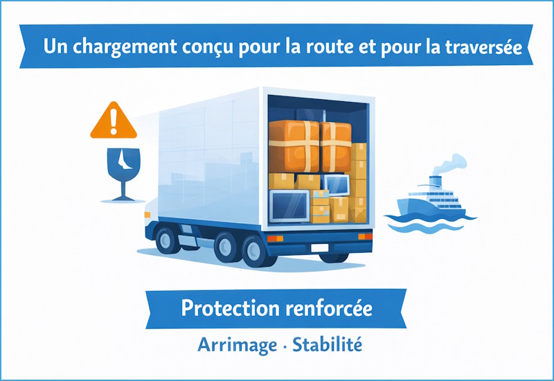 chargement déménagement Corse traversée