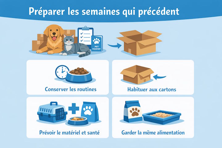 préparer les semaines avant déménagement