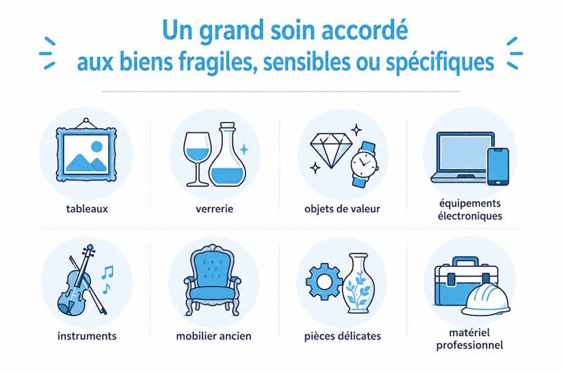 soin des objets à déménager